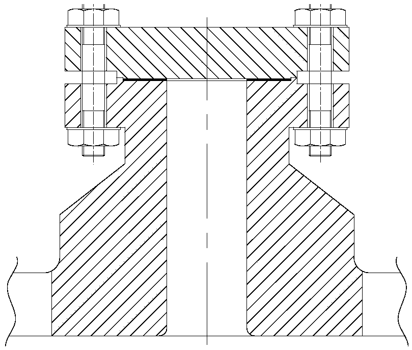 Manufacturing method of long-neck flange water-pressing sealing cover structure
