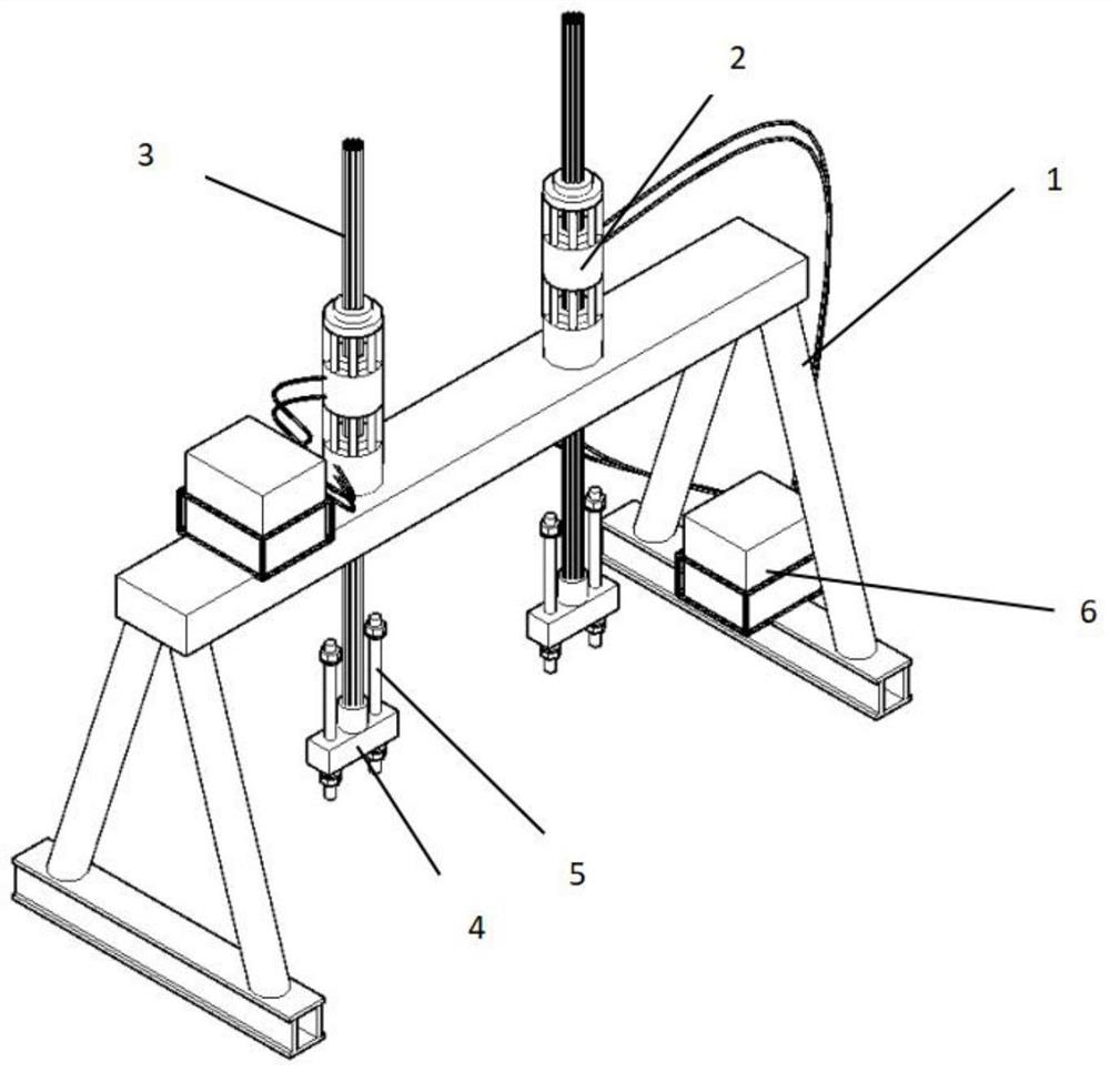 Storing and lifting device and method for U-shaped beam