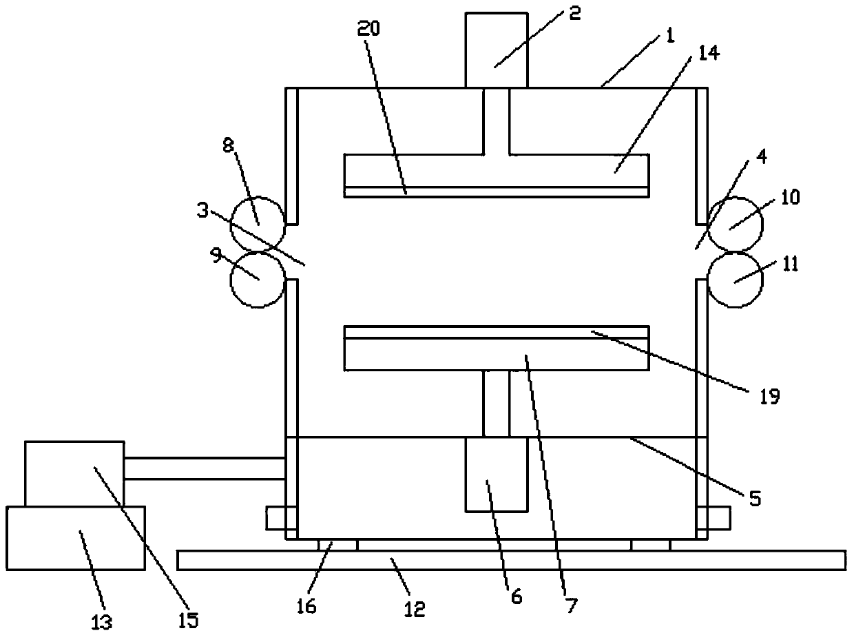 A cold molding press for the production of car roofs