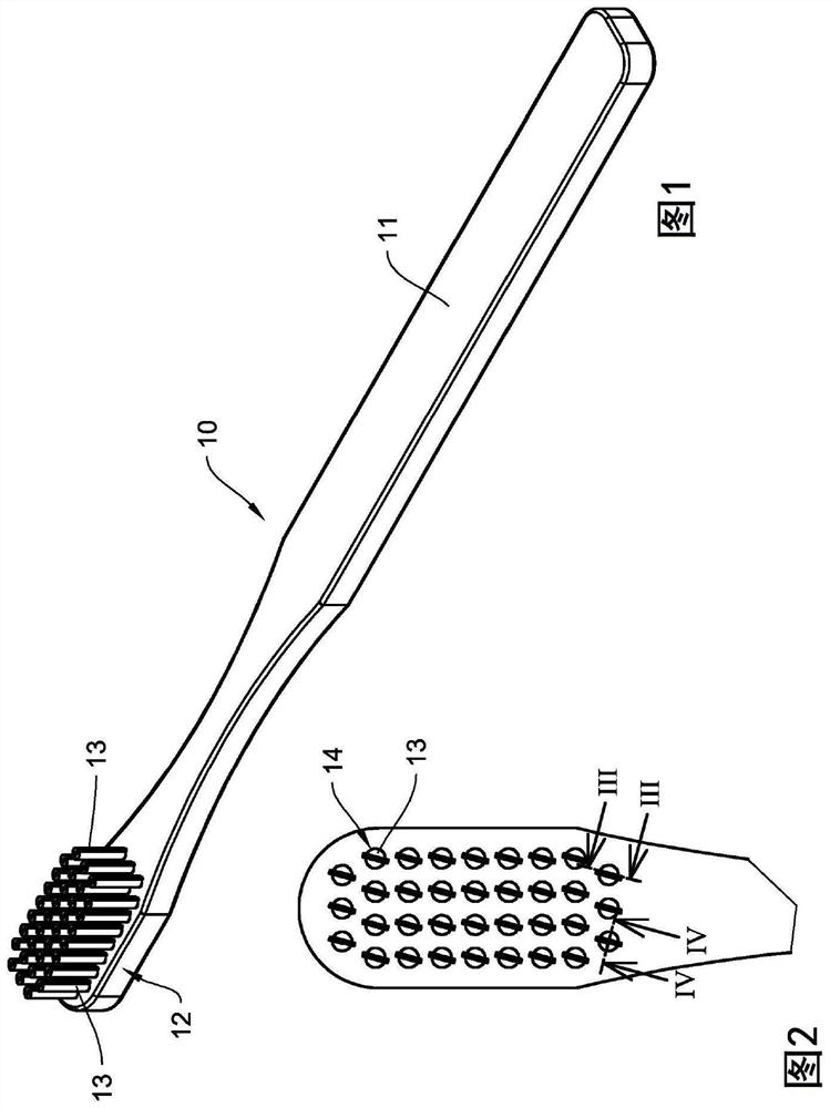 Brush comprising tufts of bristles fixed by means of staples and wire for producing such staples