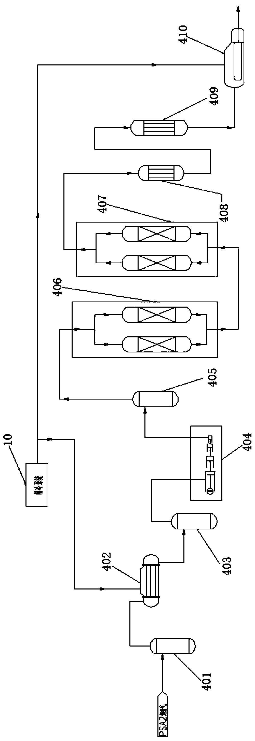 System for synchronously recovering carbon dioxide and nitrogen from boiler flue gas in coal-fired power plant