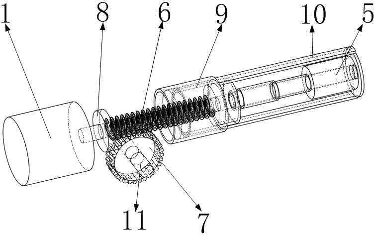 Adjustable worm transmission mechanism for wheelchair