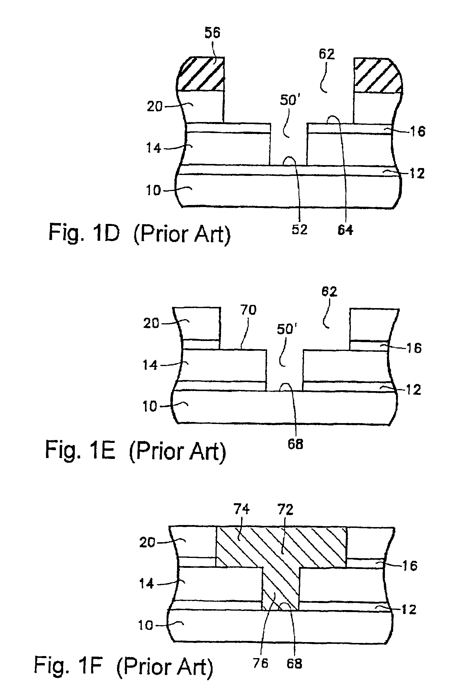 Process for selectively etching dielectric layers