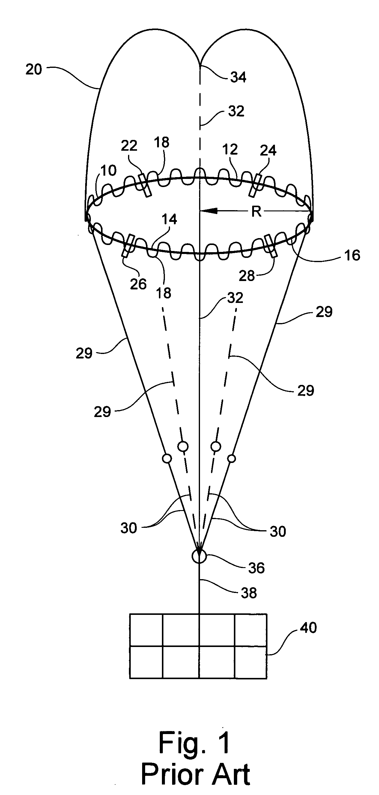 Parachute with skirt reefing system