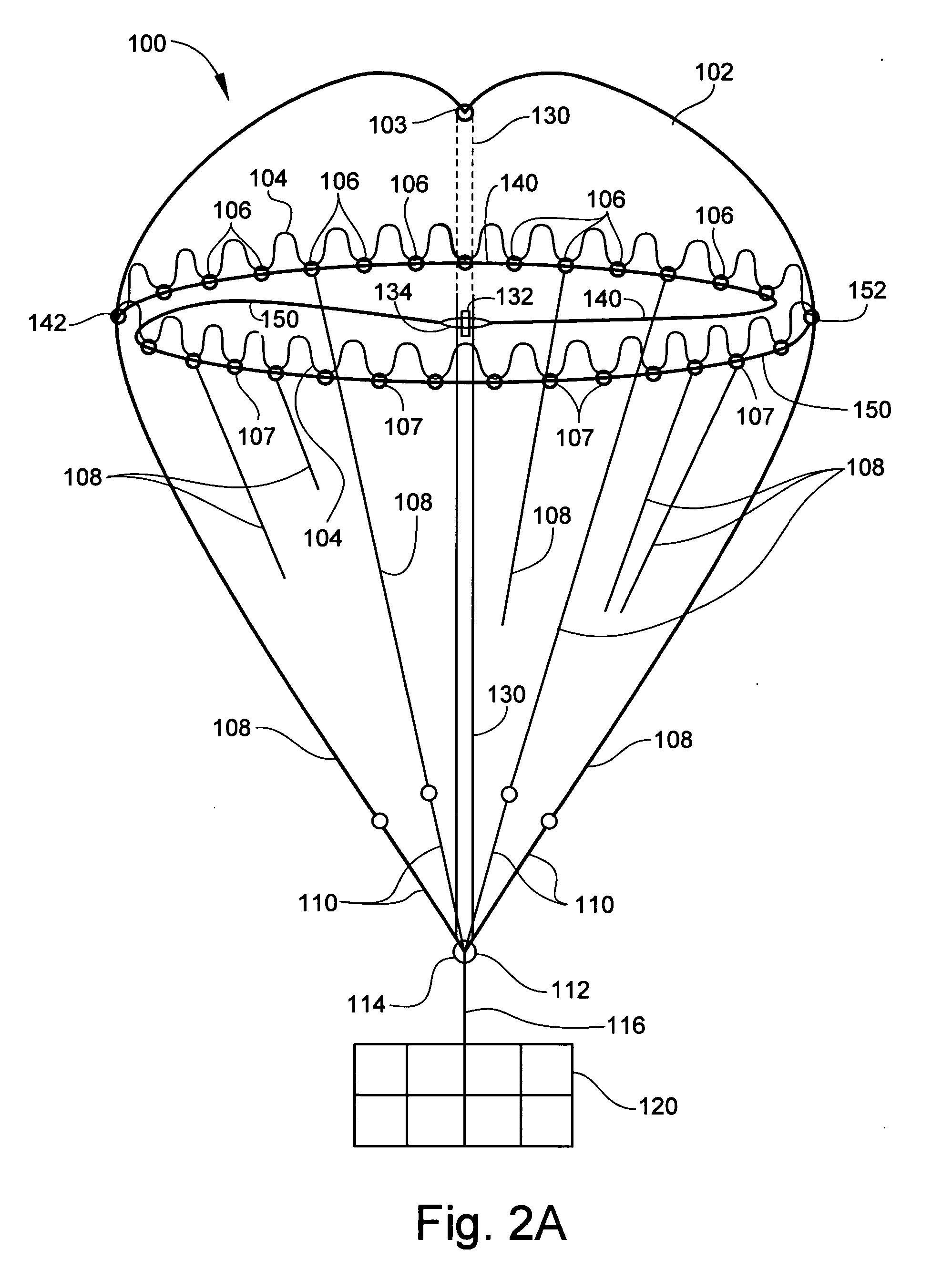Parachute with skirt reefing system