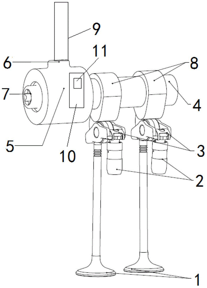 A gas distribution mechanism for an engine