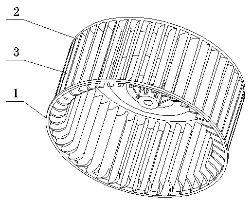 Centrifugal fan impeller for range hood