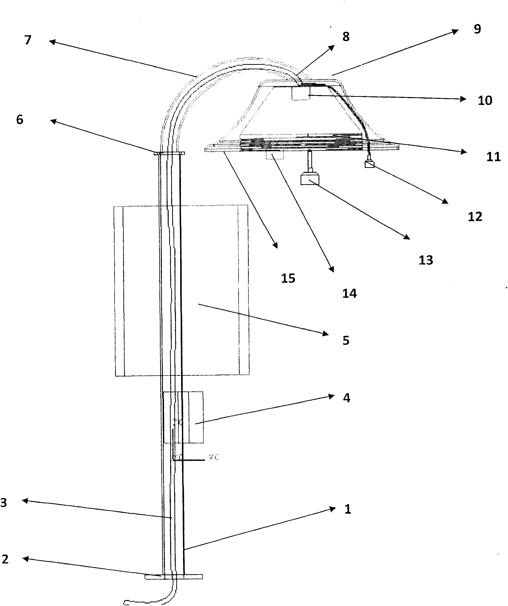 Region networking hanging lifting type group charging and media system and device