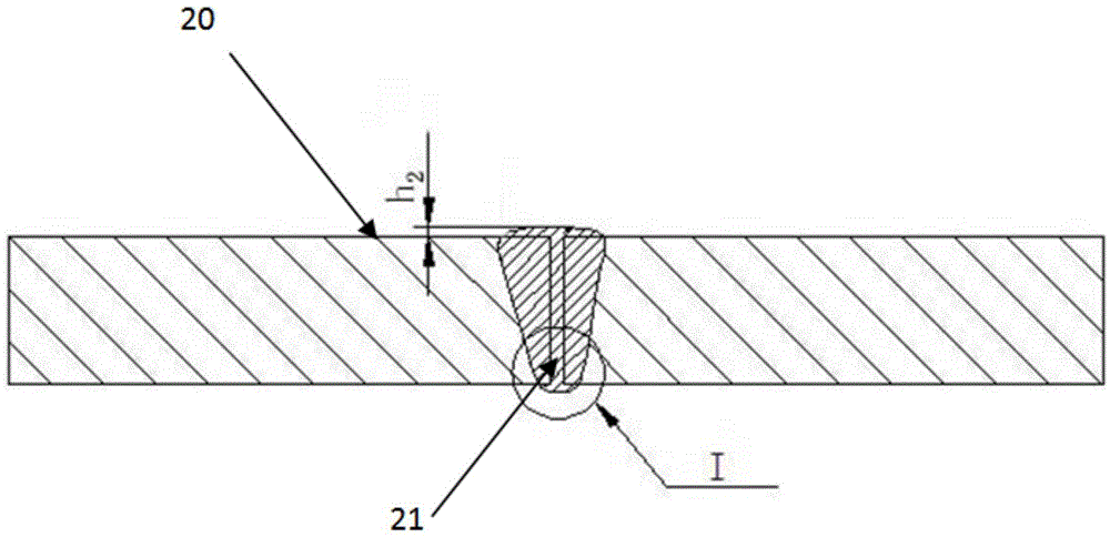 Longitudinal seam red copper liner welding process of steel sheet pressure vessel and red copper liner used by same