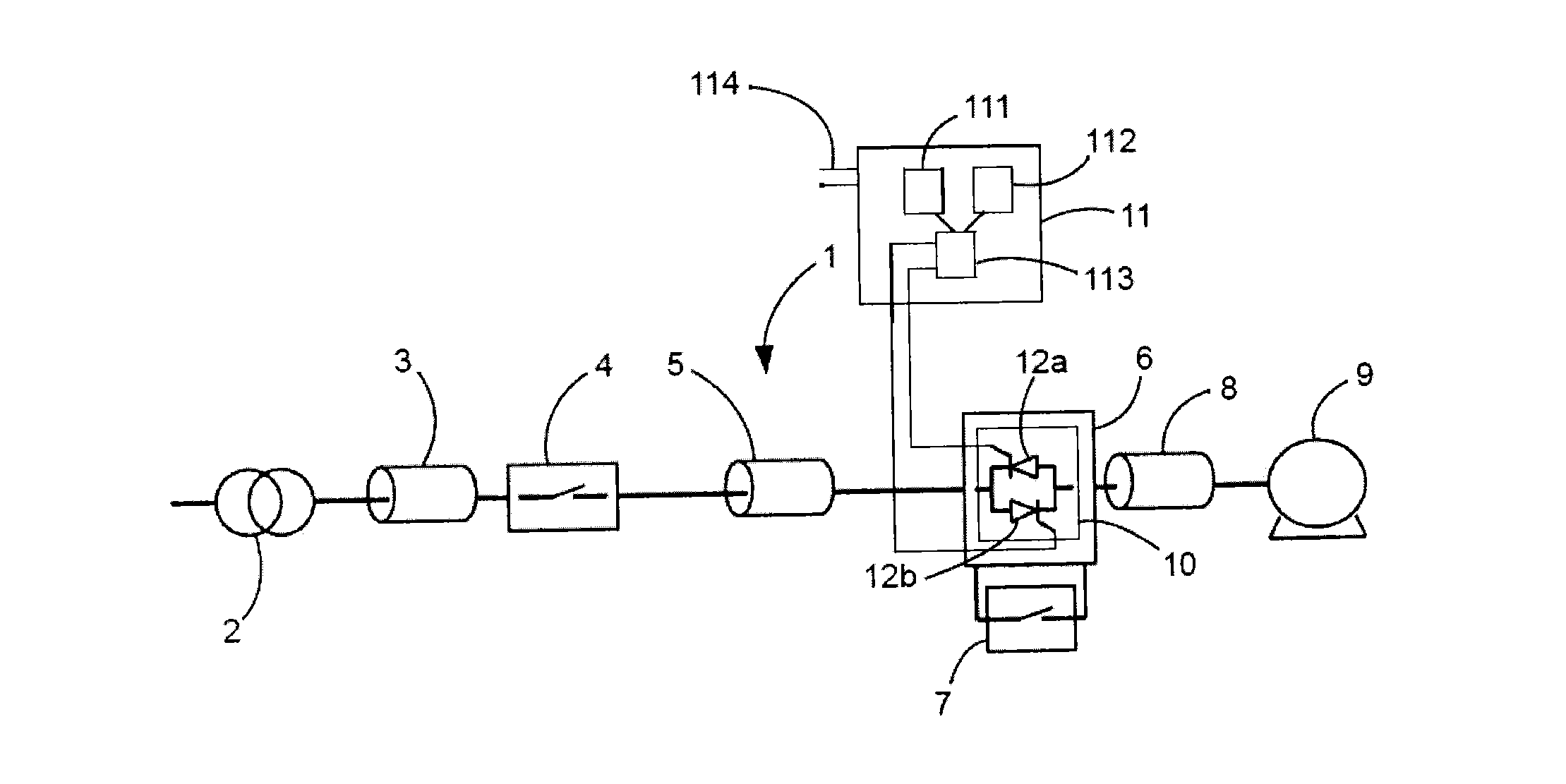 Method for controlling a controlled switch operating the power supply of an electric motor