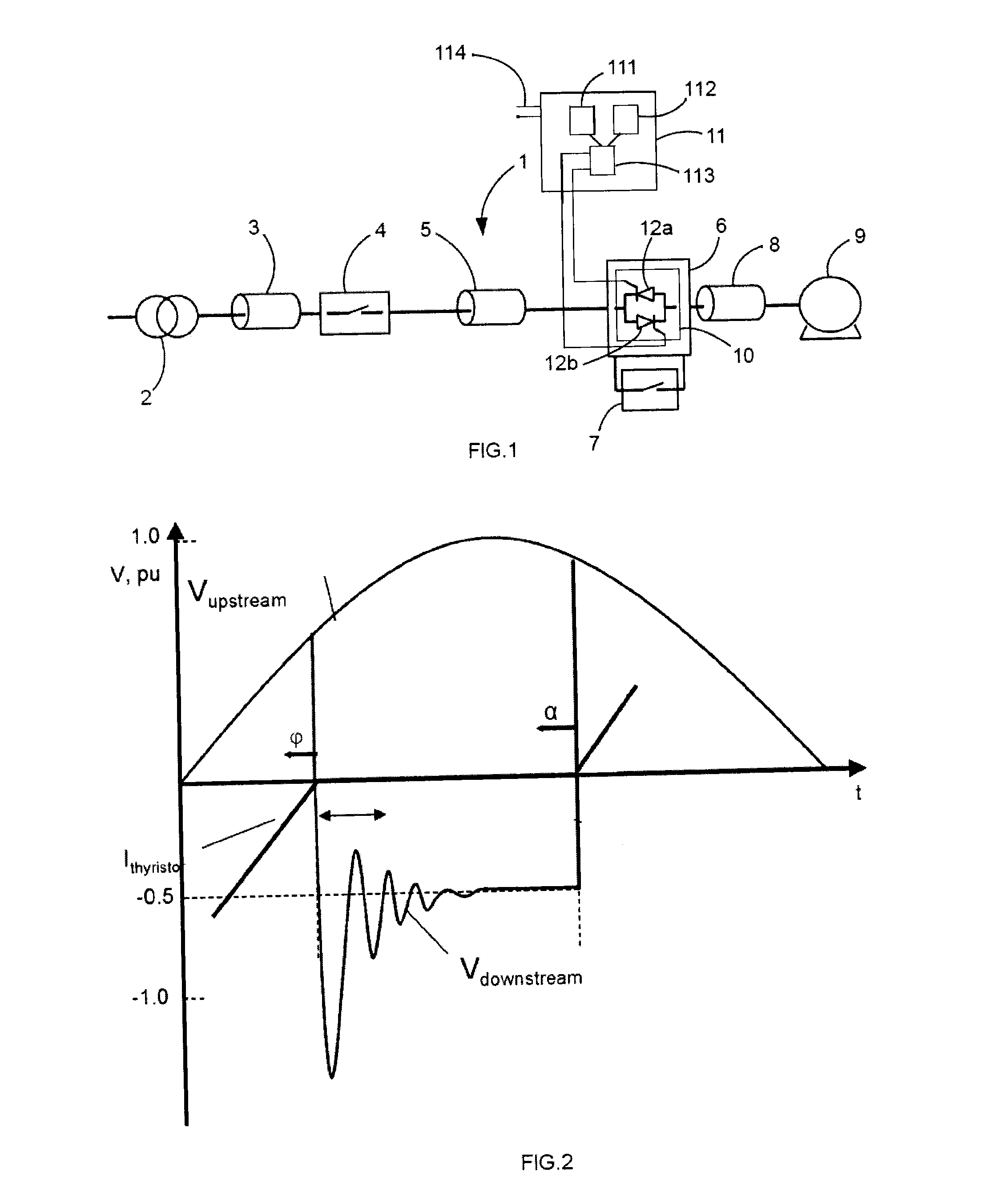 Method for controlling a controlled switch operating the power supply of an electric motor