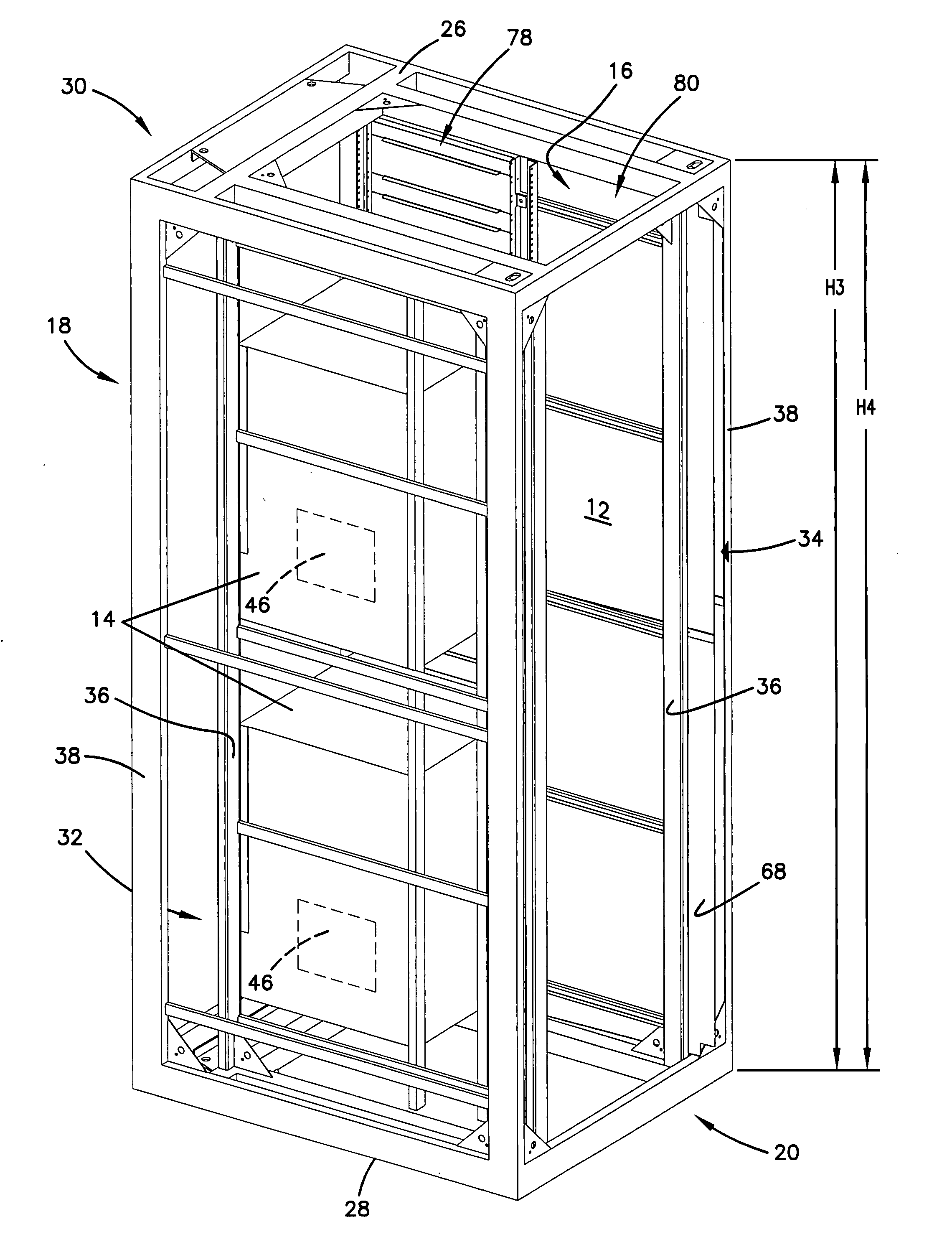 Telecommunication cabinet with airflow ducting