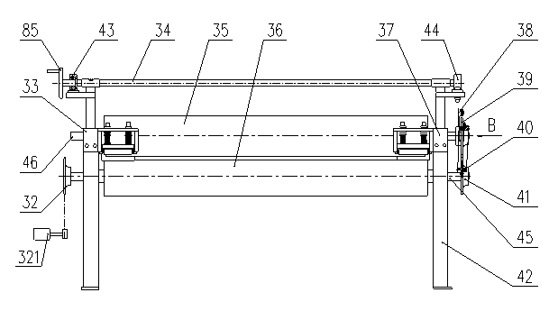 Template rolling-taking device used for conveying template