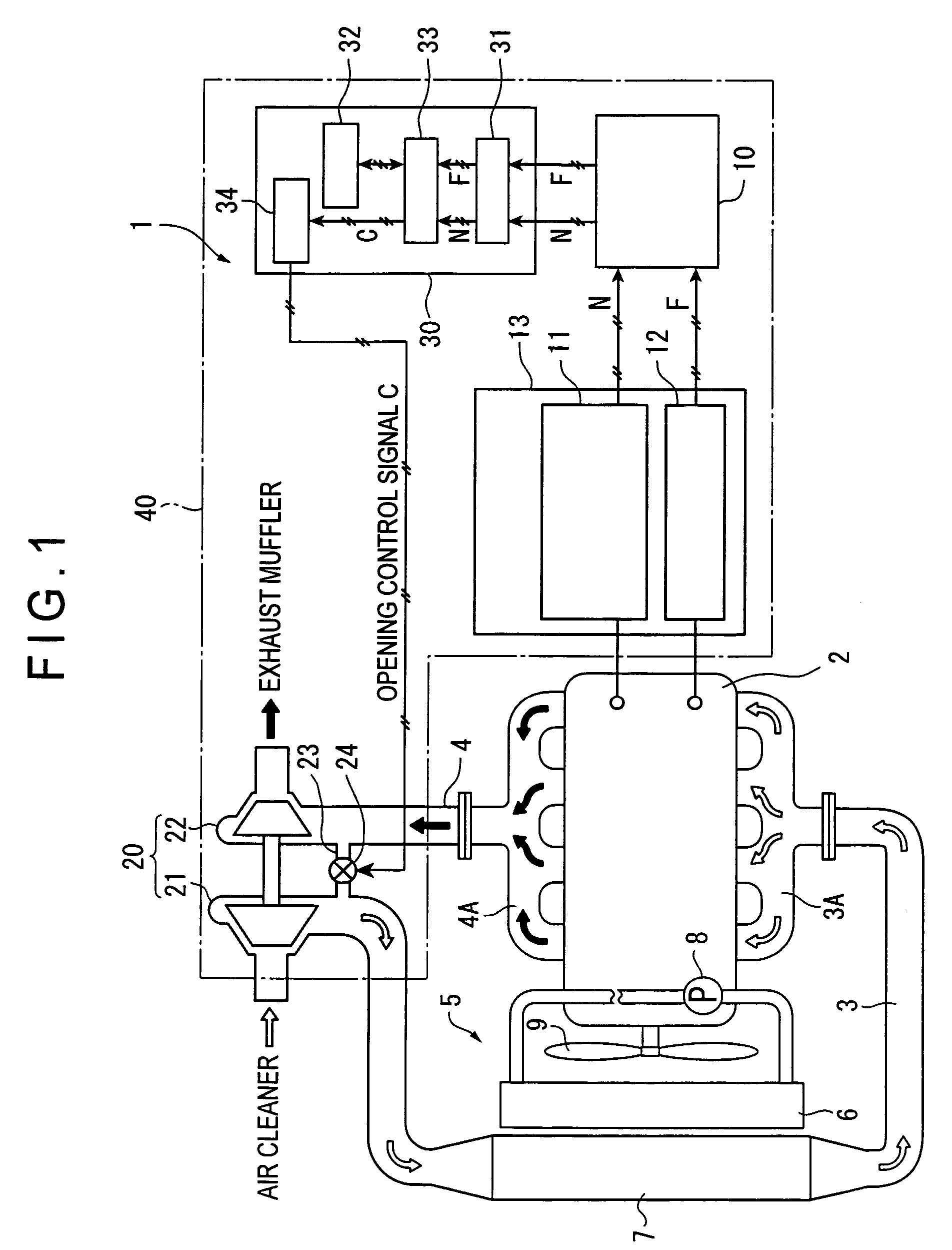 Internal combustion engine provided with intake bypass control device