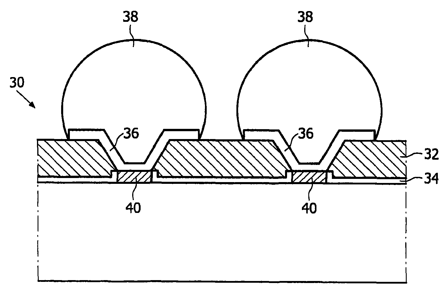 Stress buffering package for a semiconductor component