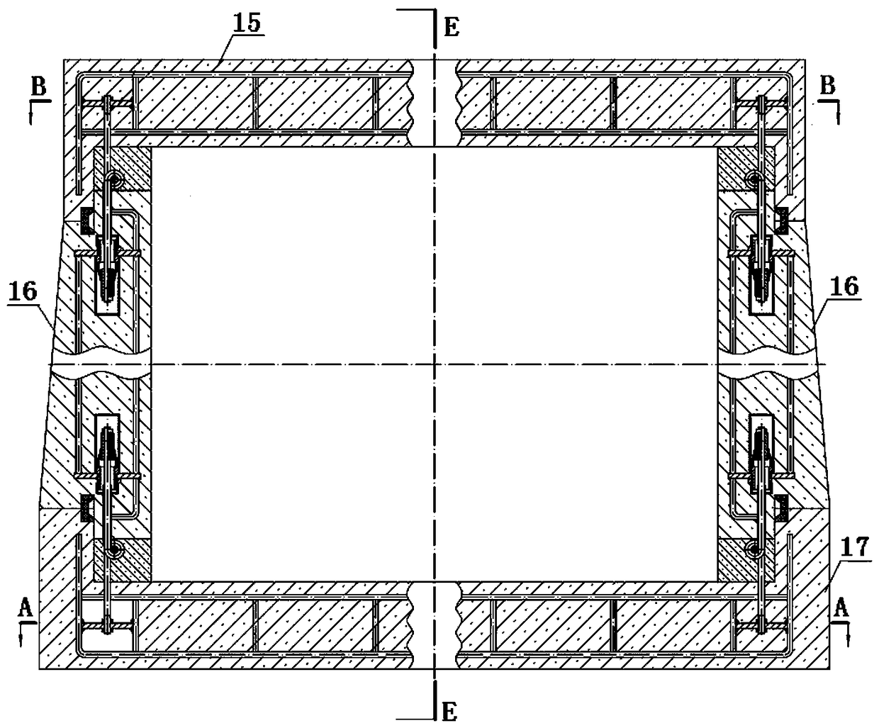 Taper spring sleeve for prefabricated parts of underground comprehensive pipe gallery - card sleeve connection assembly device