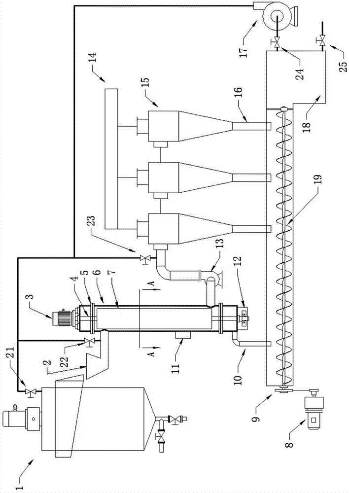 Rotor cyclone two-stage tandem type mineral flotation and defoaming device