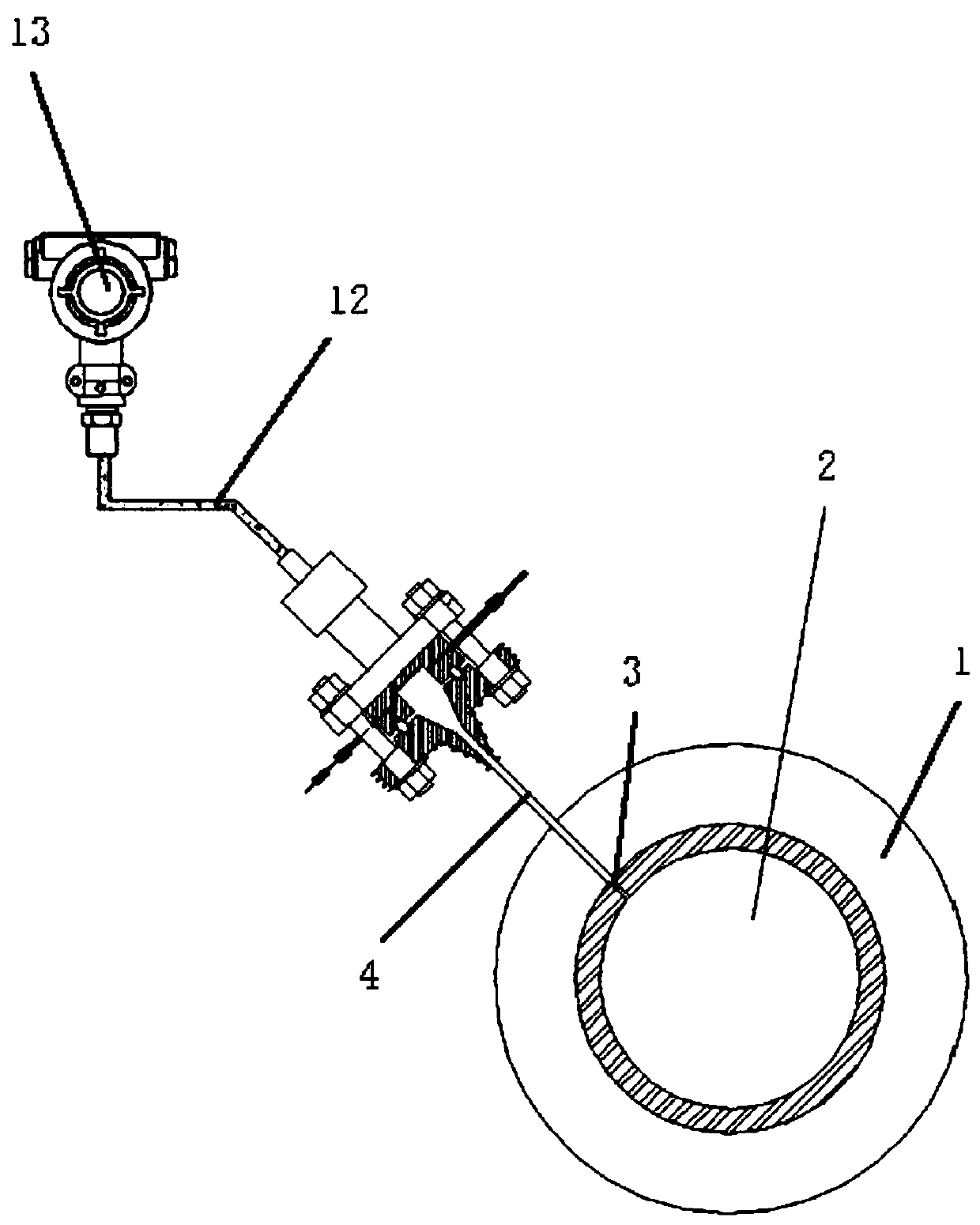 Liquid metal pressure information measuring device and system