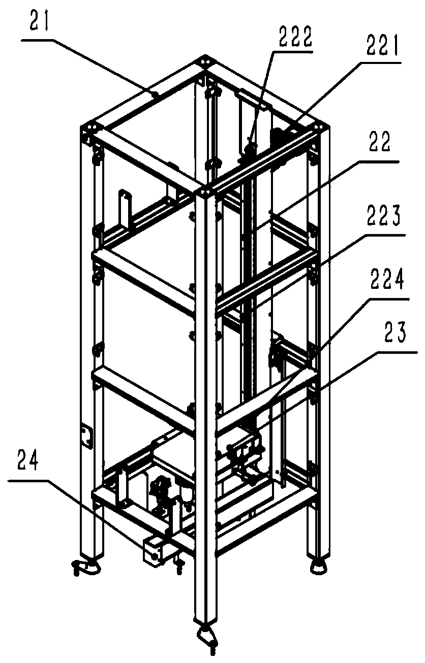 Strip box paper temporary storage conveying device