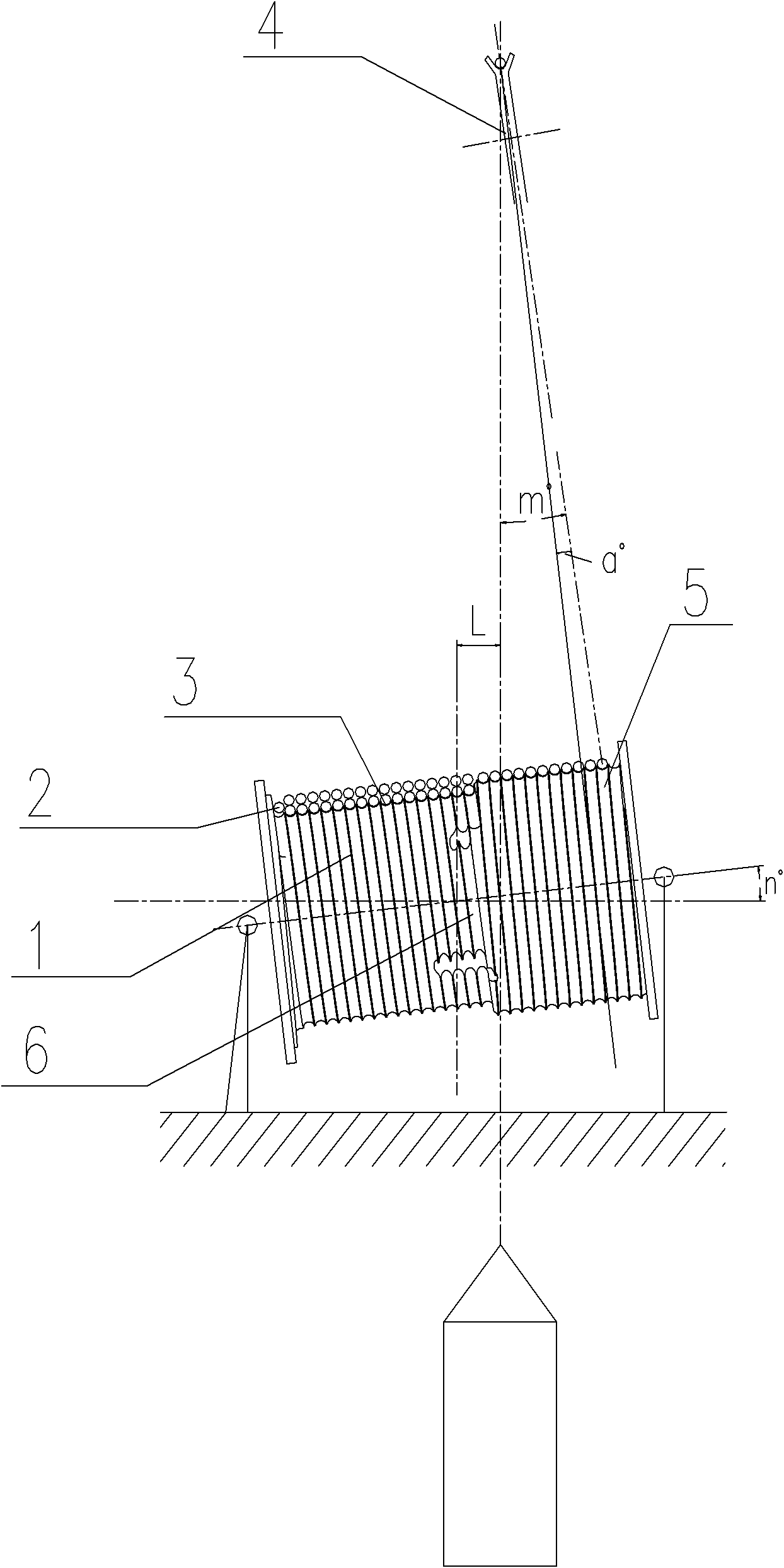 Winding device capable of improving service life of steel wire rope