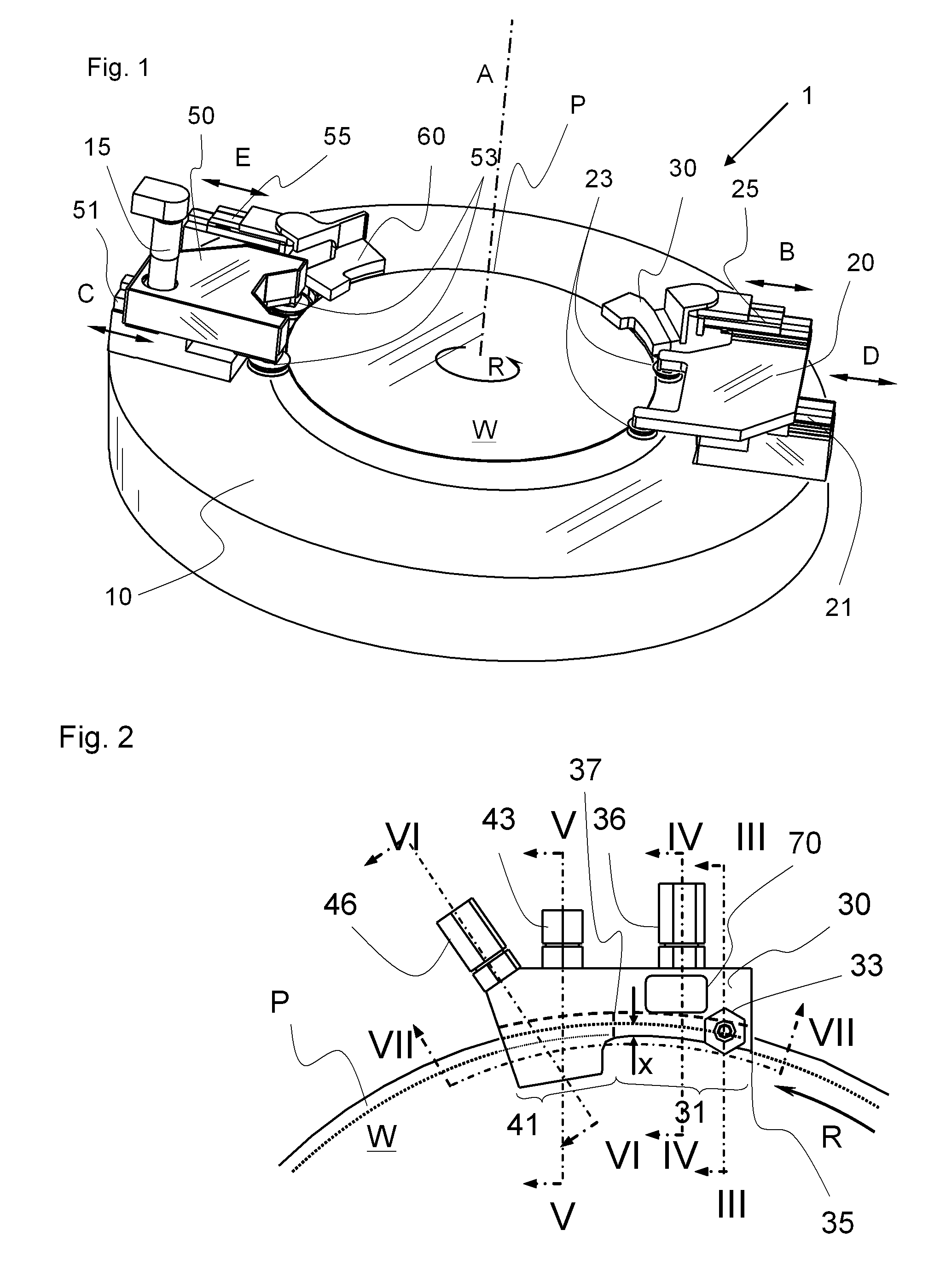 Device and process for wet treating a peripheral area of a wafer-shaped article