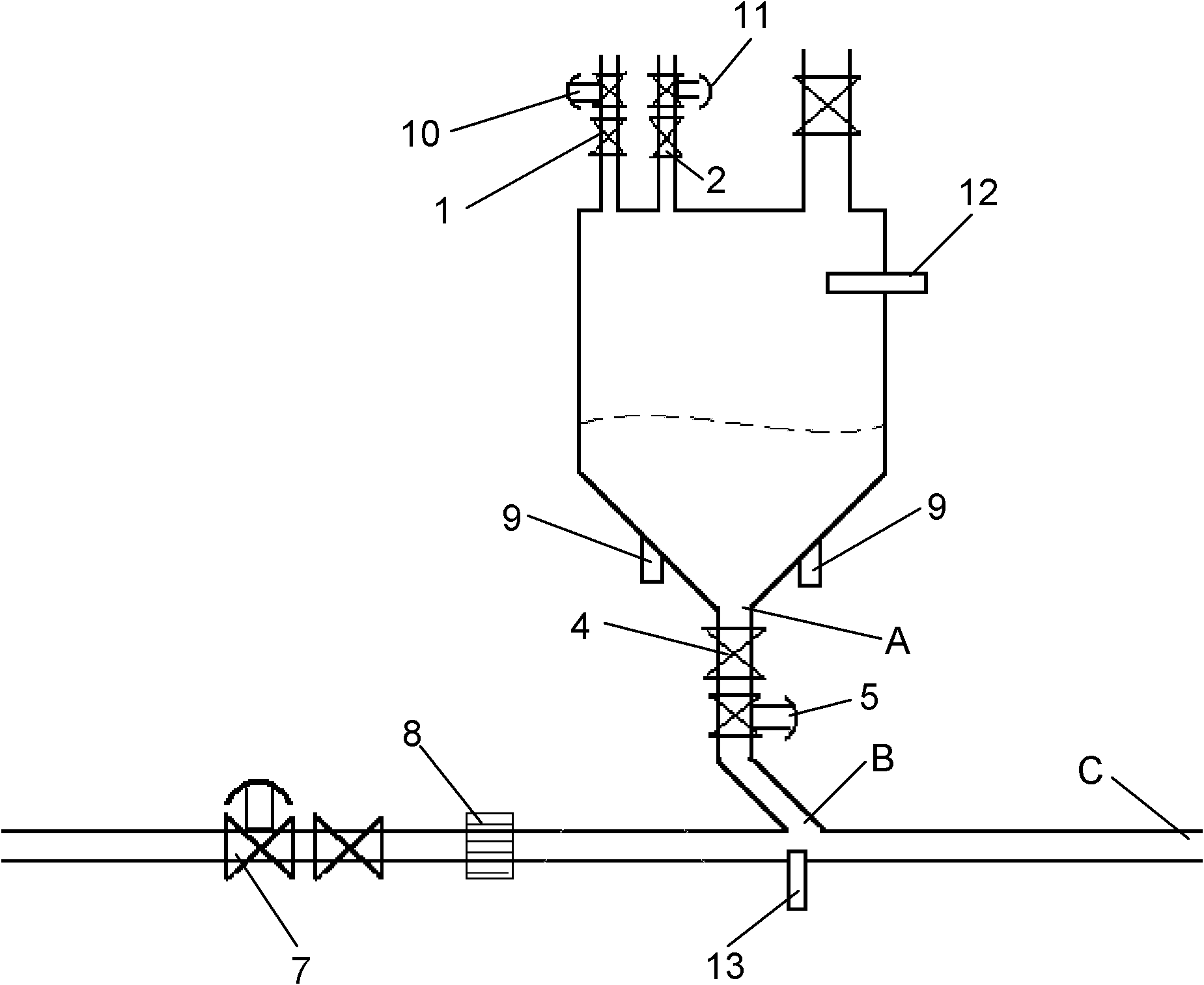 Flow control method for powder blowing in molten iron dephosphorization pretreatment process