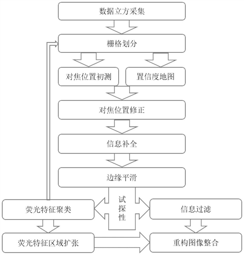 Method and system for reconstructing microscopic fluorescence image of thick sample