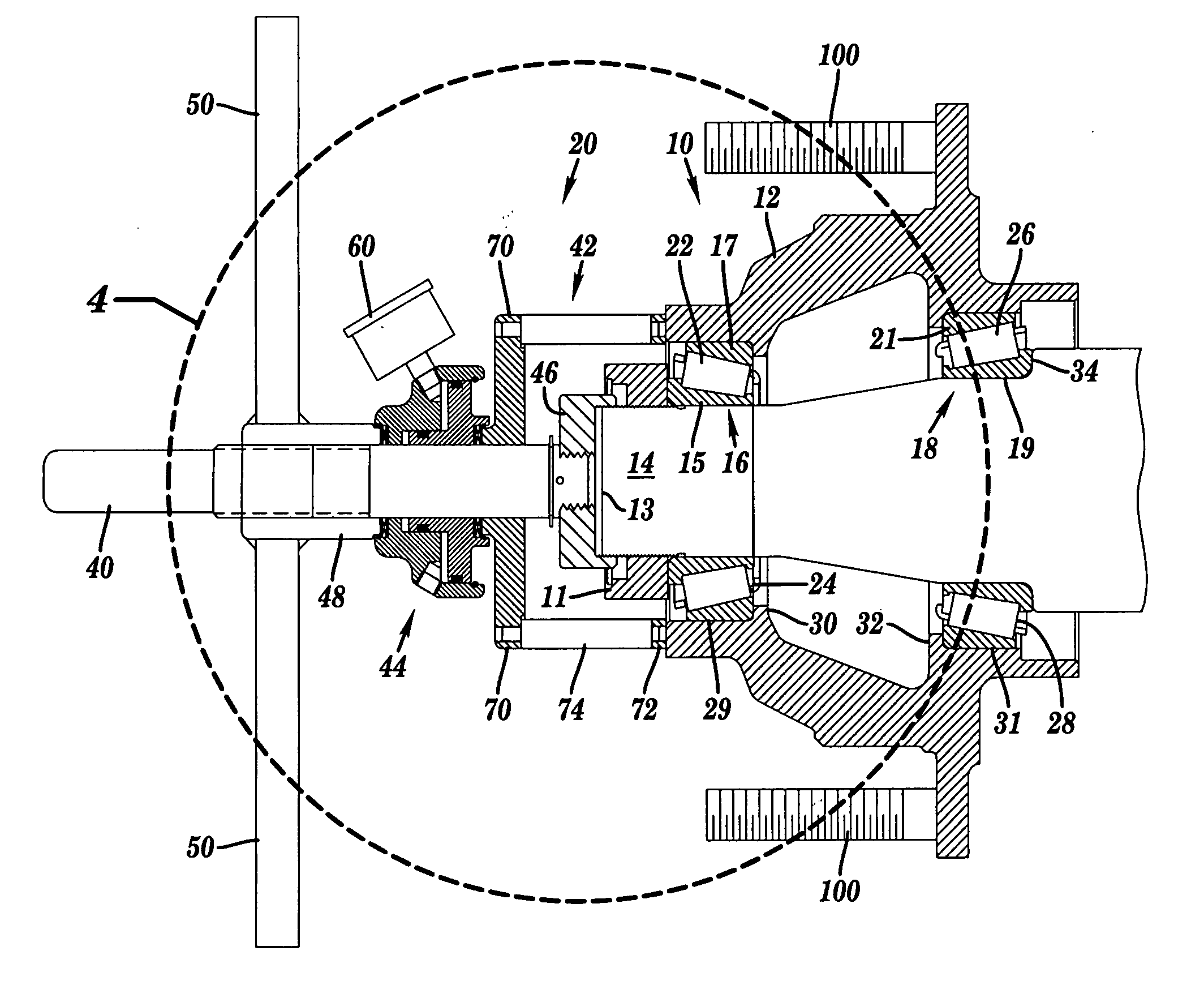 Method and apparatus for preloading a bearing