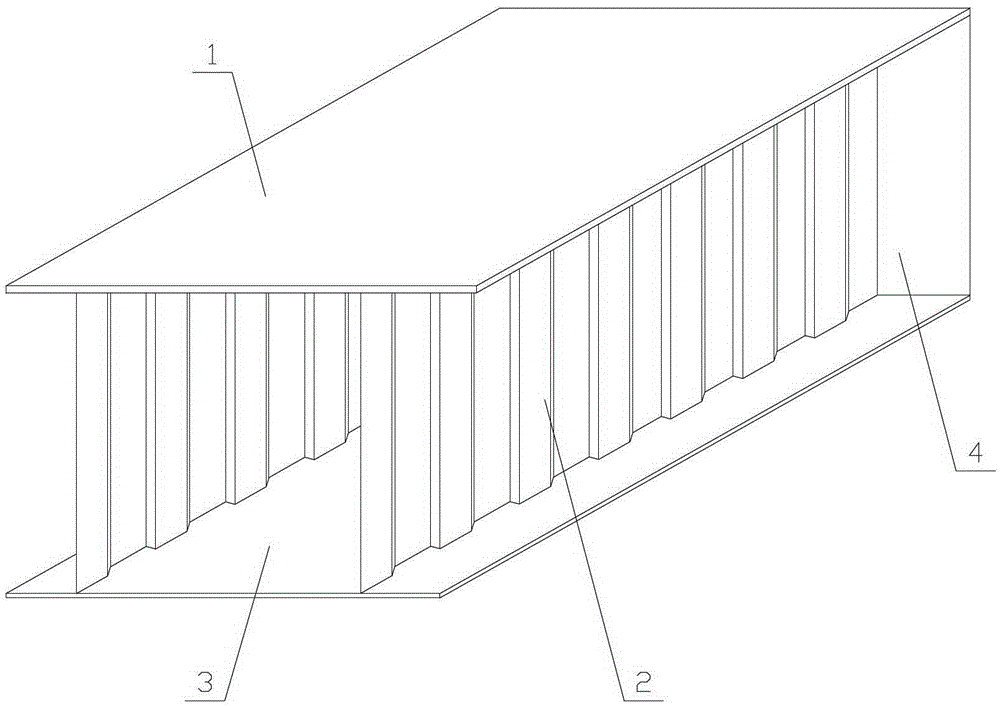 Corrugated steel web steel structure simply supported box girder