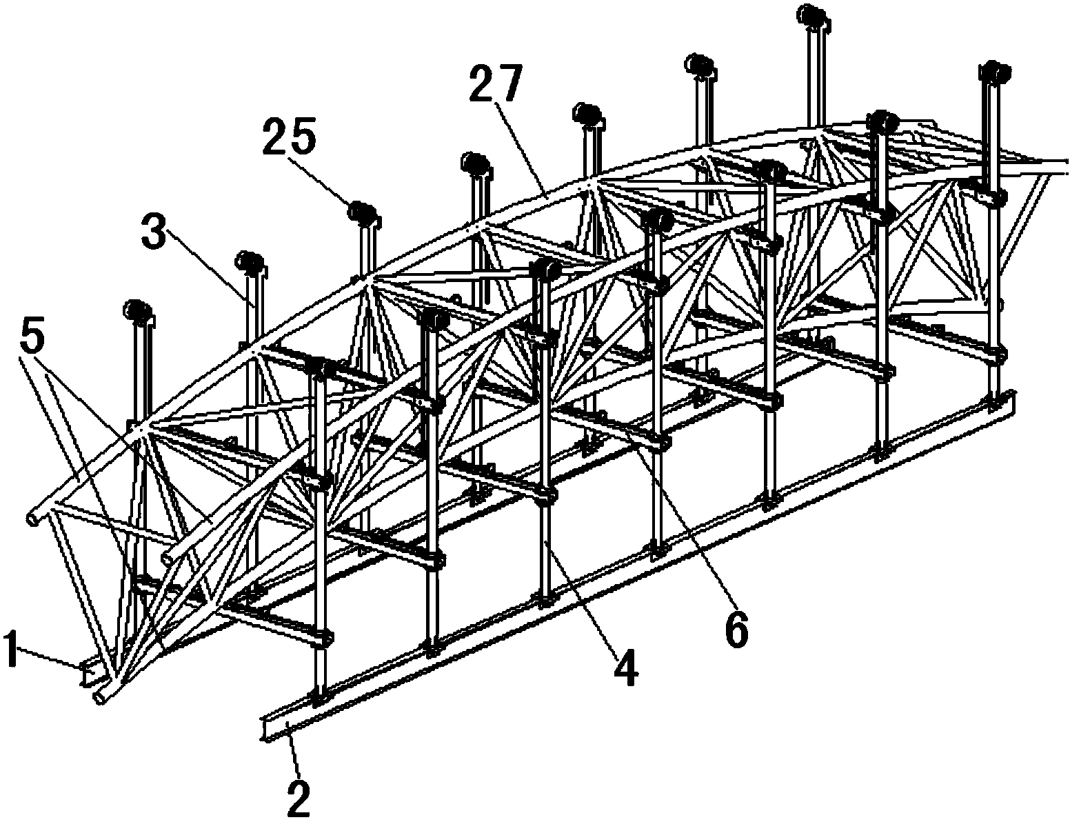 Jig frame structure for truss assembling and method for assembling truss with jig frame structure