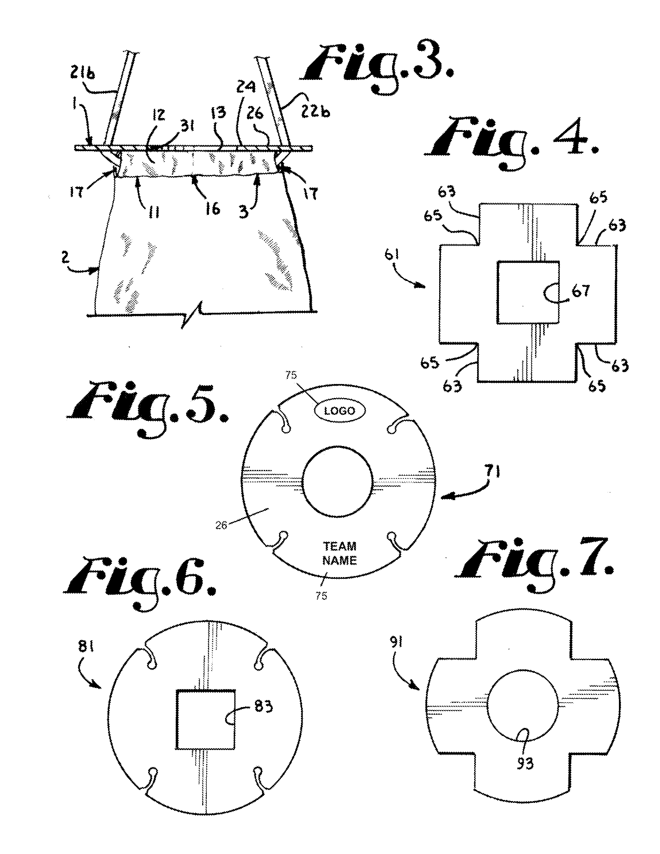 Trash bag supporting device