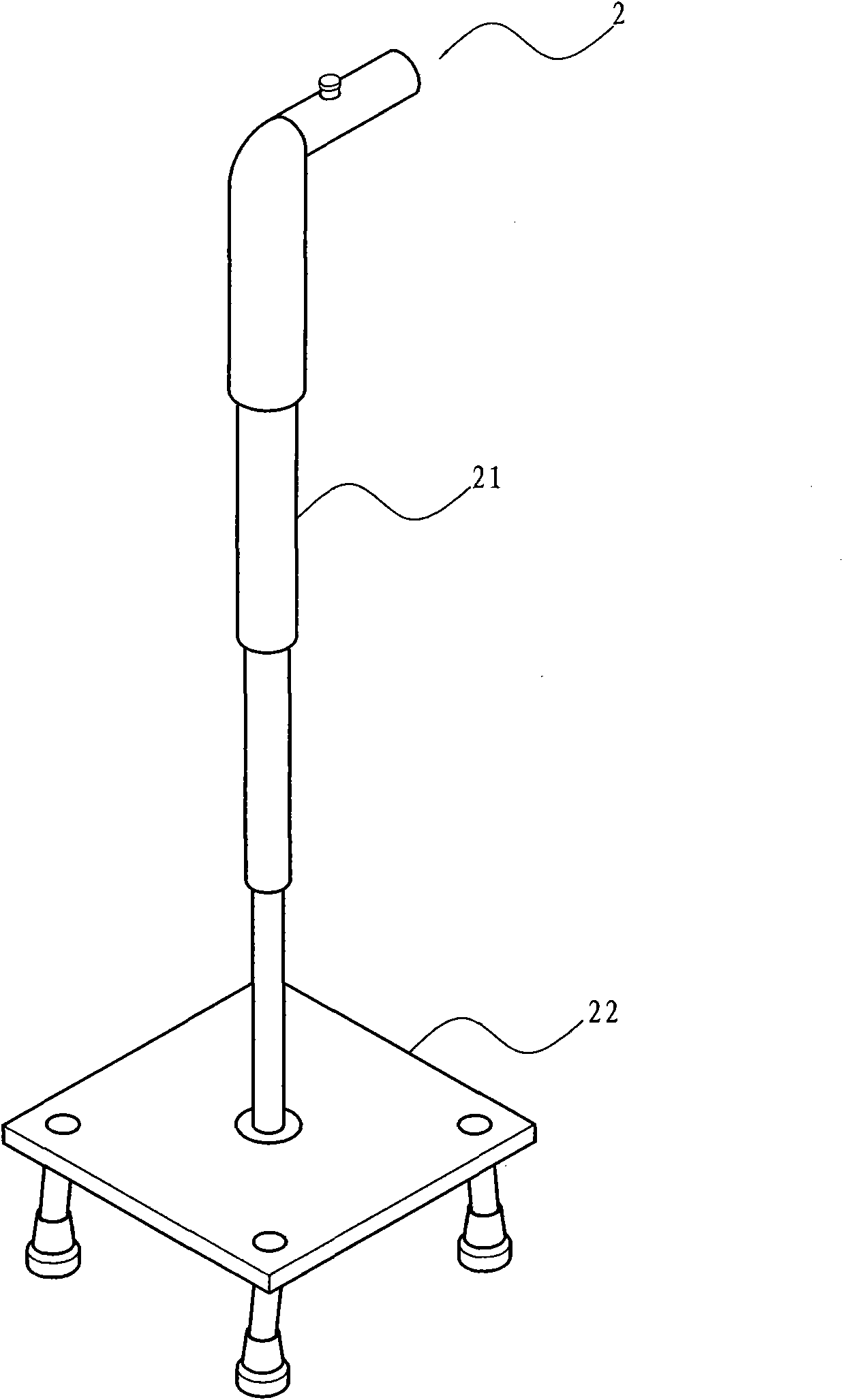 Crutch with controllable rod length through pressure sensing and method thereof for controlling rod length