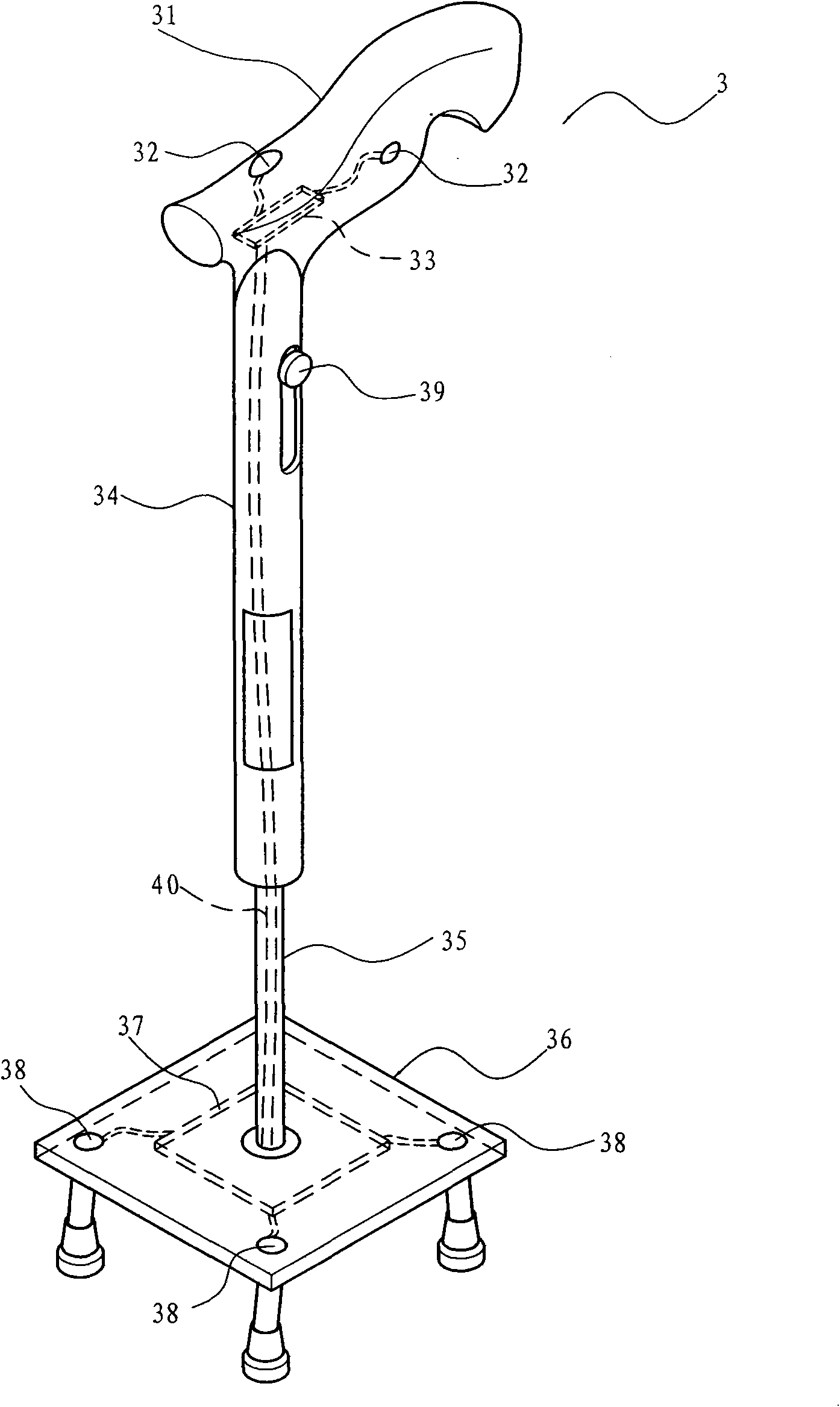 Crutch with controllable rod length through pressure sensing and method thereof for controlling rod length