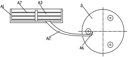 Thread seal tape roll core action device and work method thereof