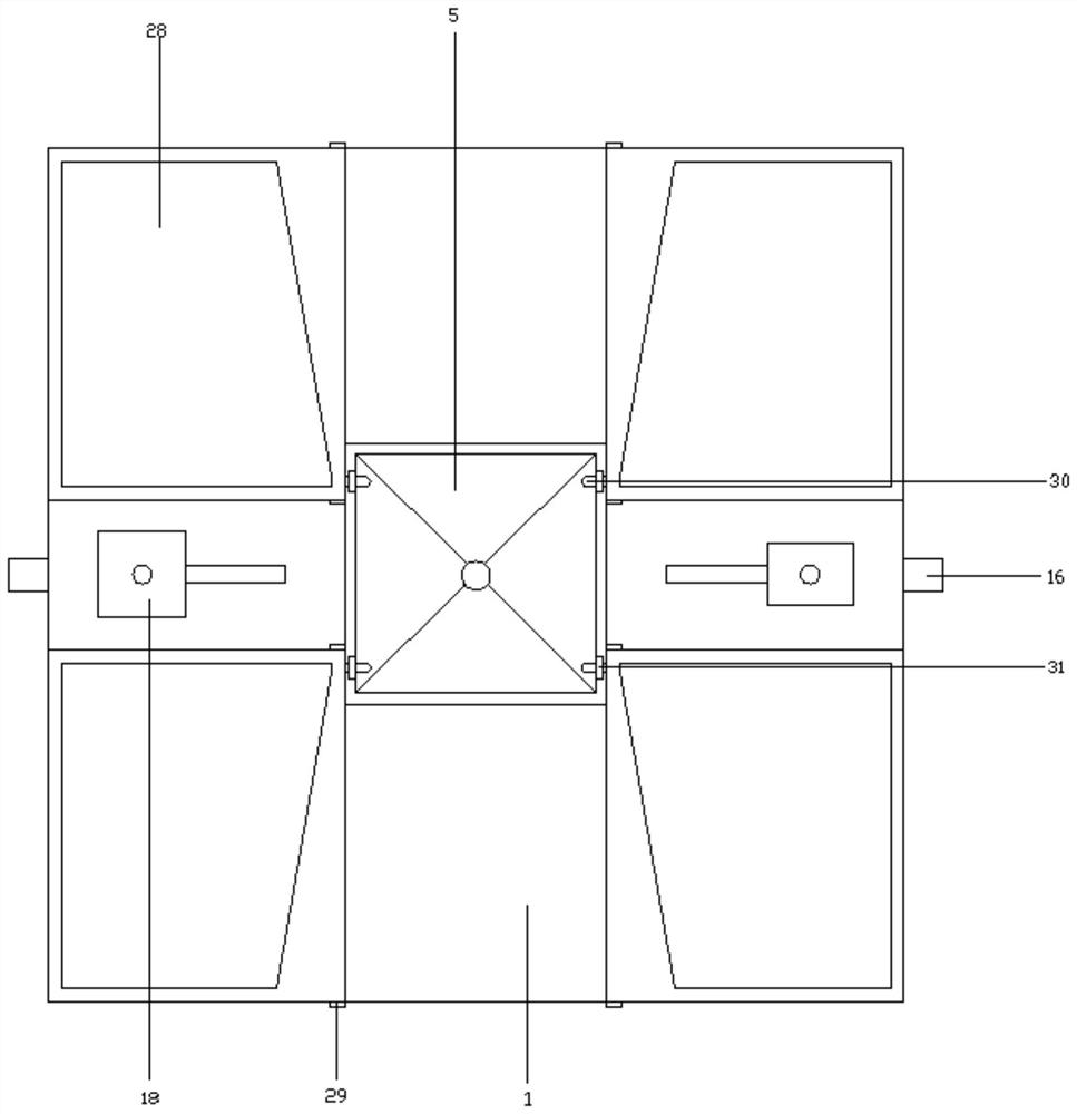 Large concrete unloading and stirring platform for building construction