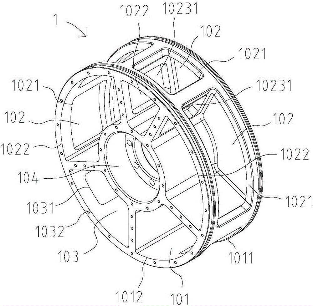 Dynamic and static ring structure of molded pulp rotating hub machine