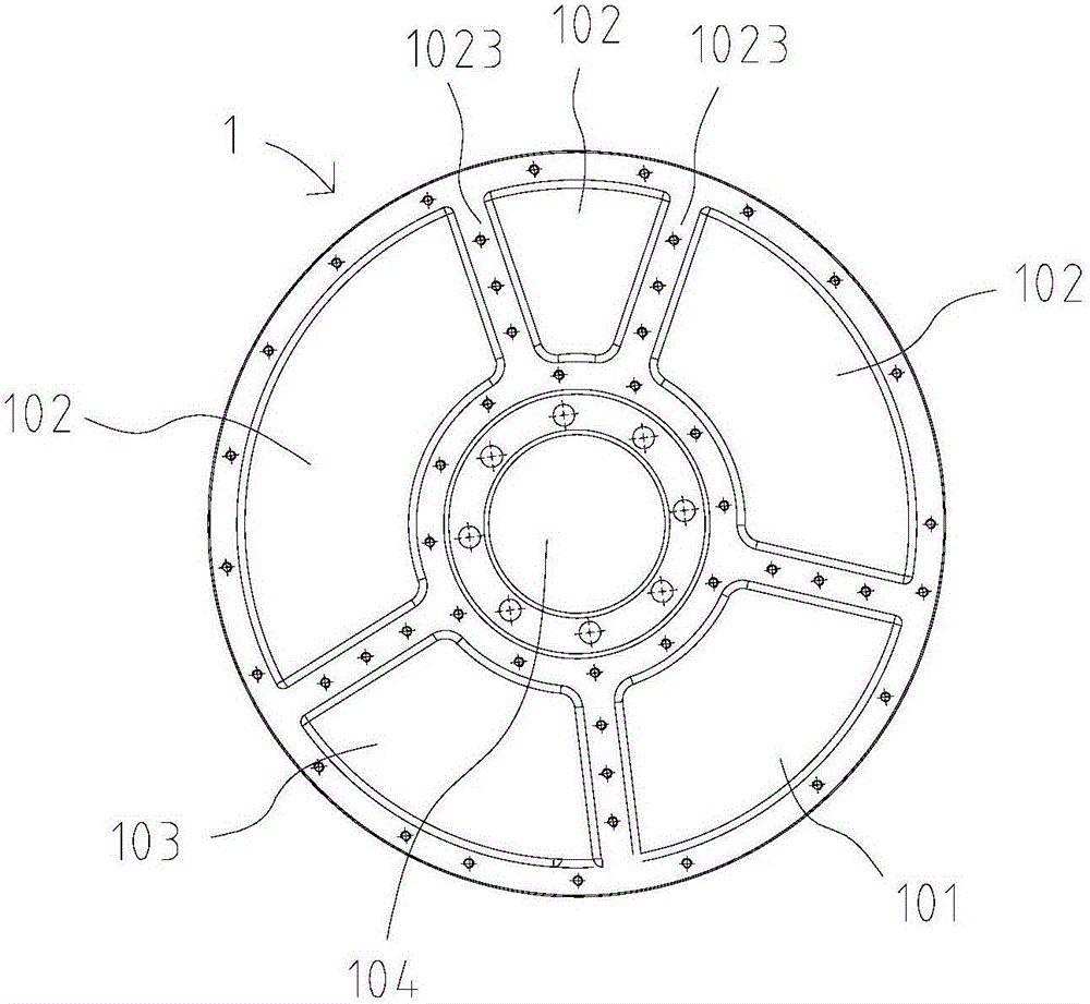 Dynamic and static ring structure of molded pulp rotating hub machine