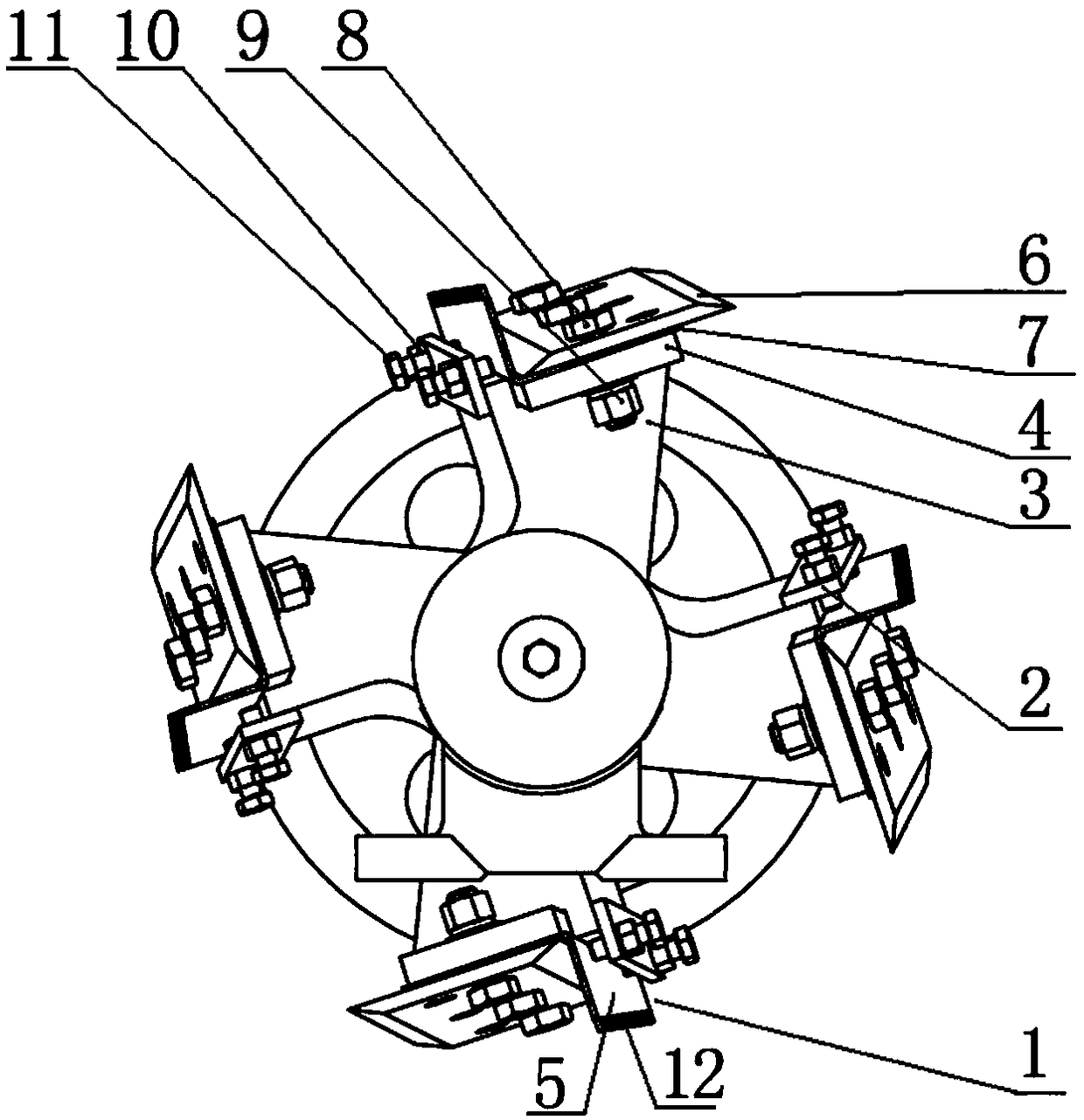 Tool-setting adjusting assembly for cutting moving cutter and hay cutter with assembly