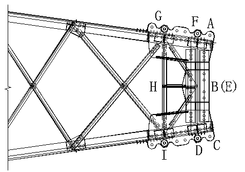 Wind deflection prevention jumper cross arm of 1000kV tension tower