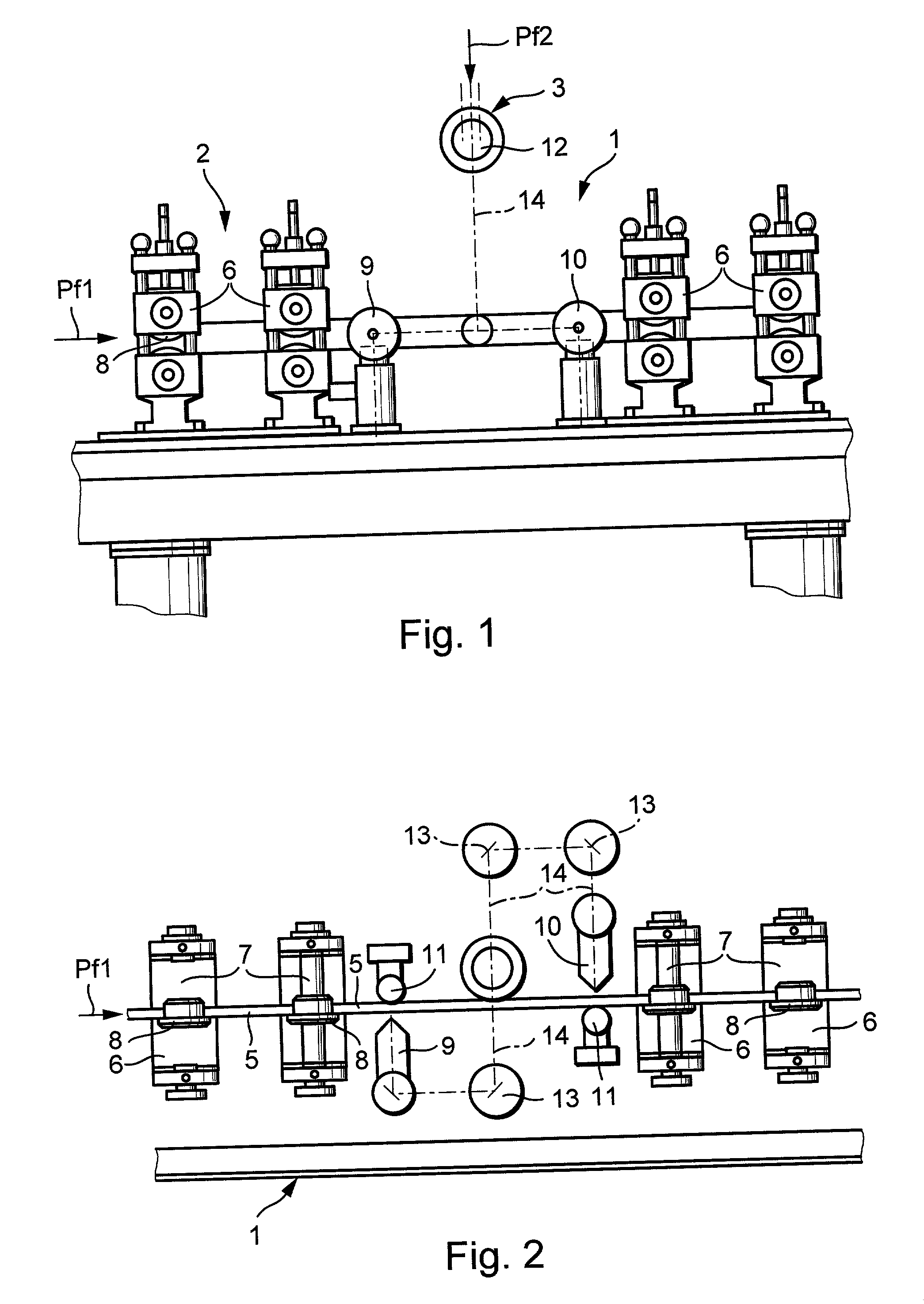 Profiling arrangement with a roll forming machine and with a welding device