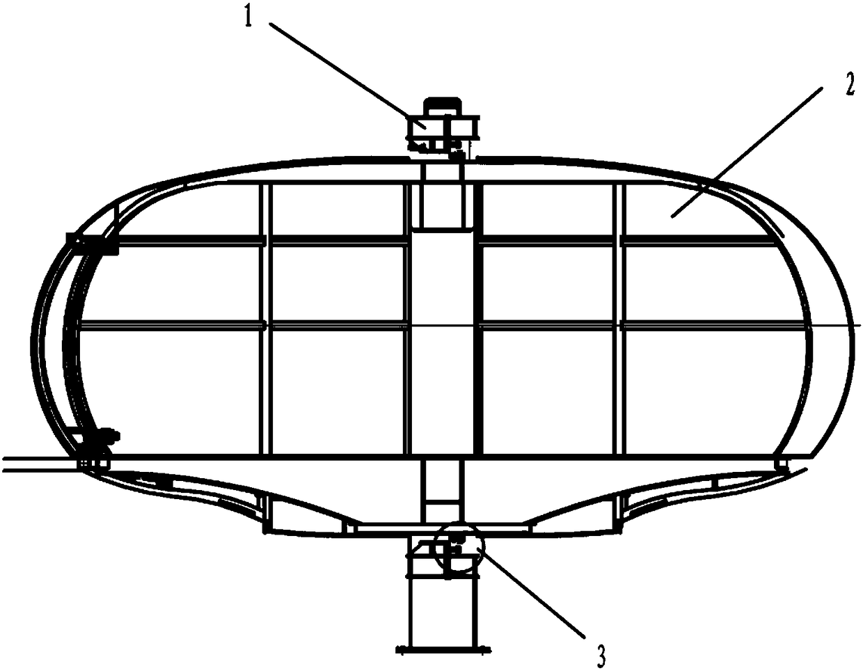 Ferris wheel rotation car single-loop rotary bearing method