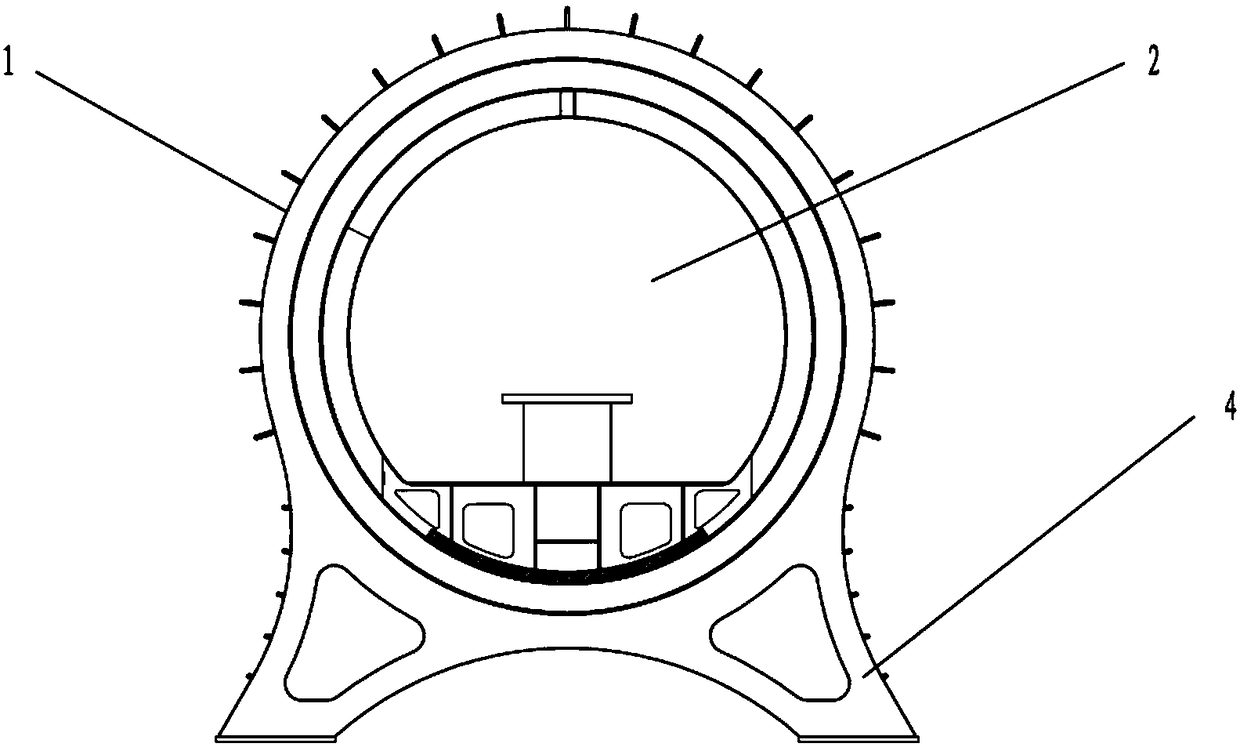 Ferris wheel rotation car single-loop rotary bearing method
