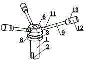 Polyester continuous fiber filter cylinder heating and rotating device