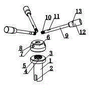 Polyester continuous fiber filter cylinder heating and rotating device