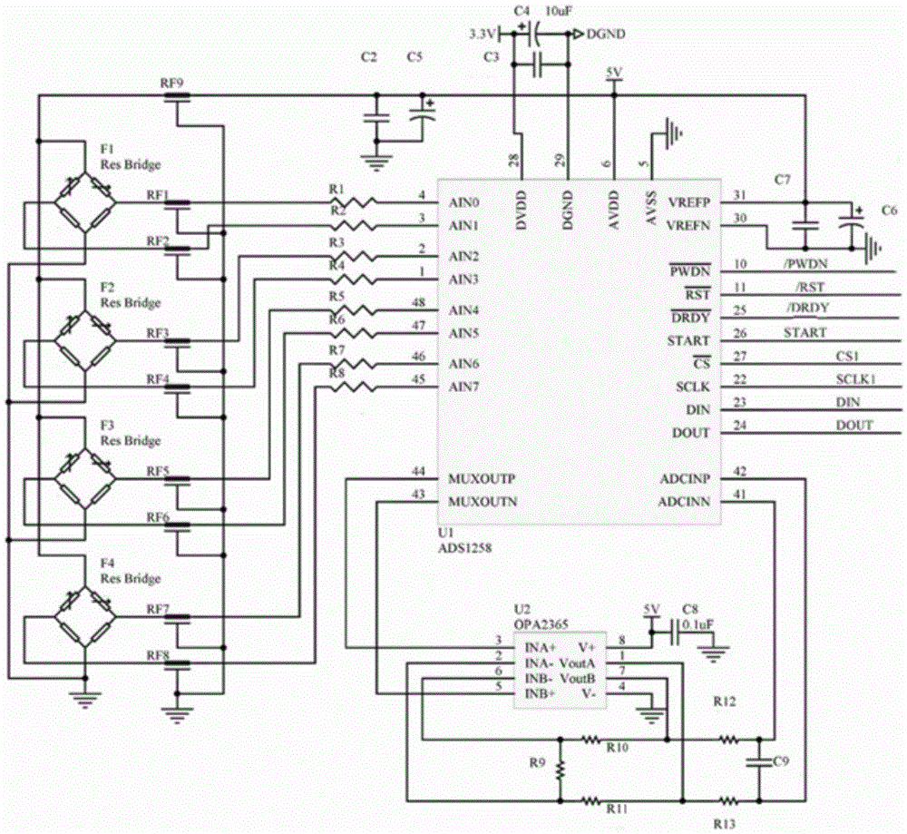 Grip strength test system and circuit thereof