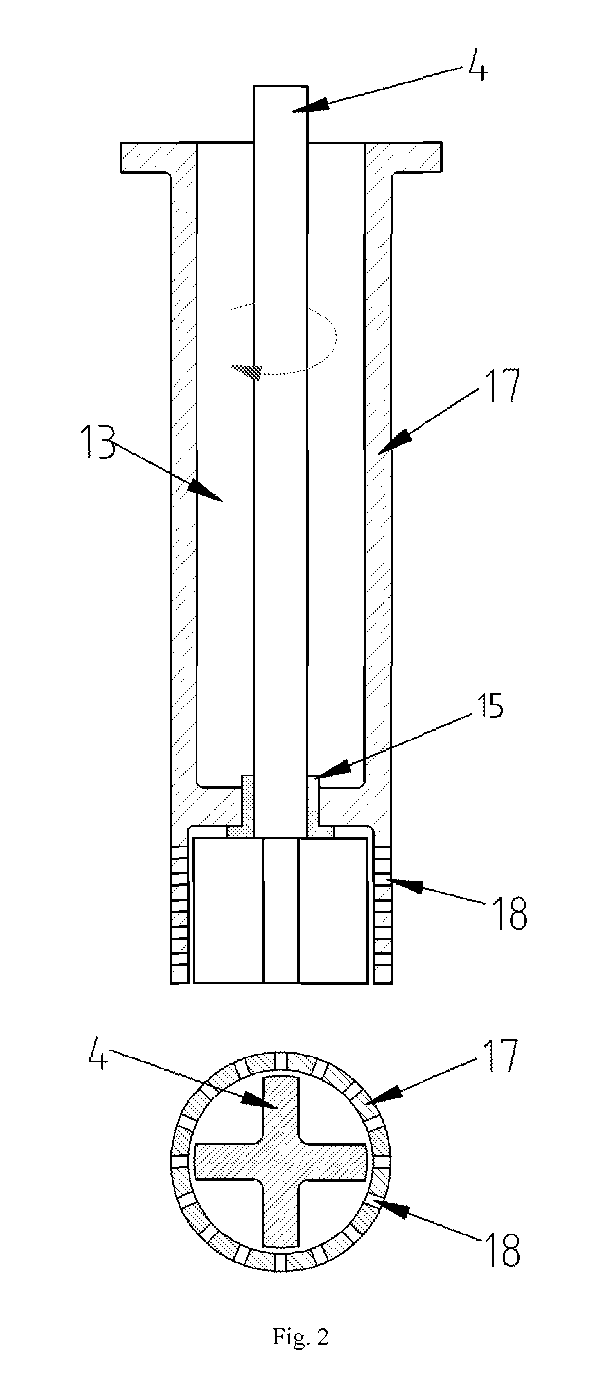Apparatus and method for liquid metals treatment