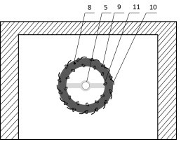 A "ring" double wall dust control air curtain