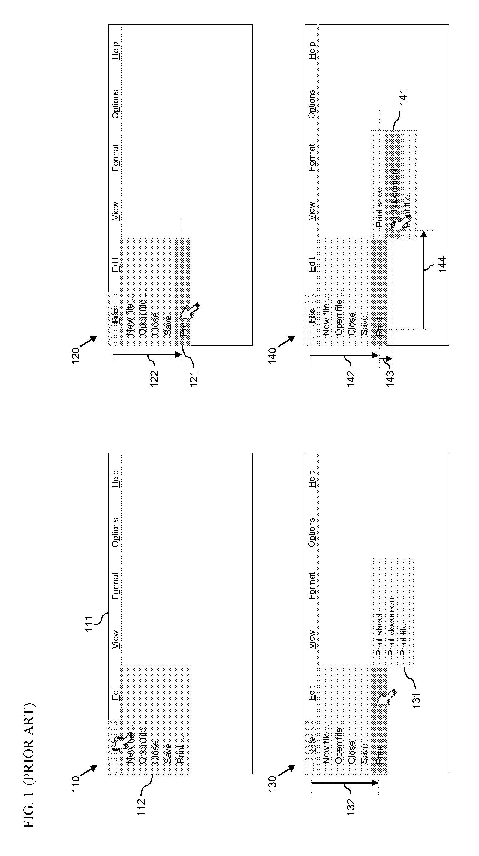 Method and program for menu tree visualization and navigation