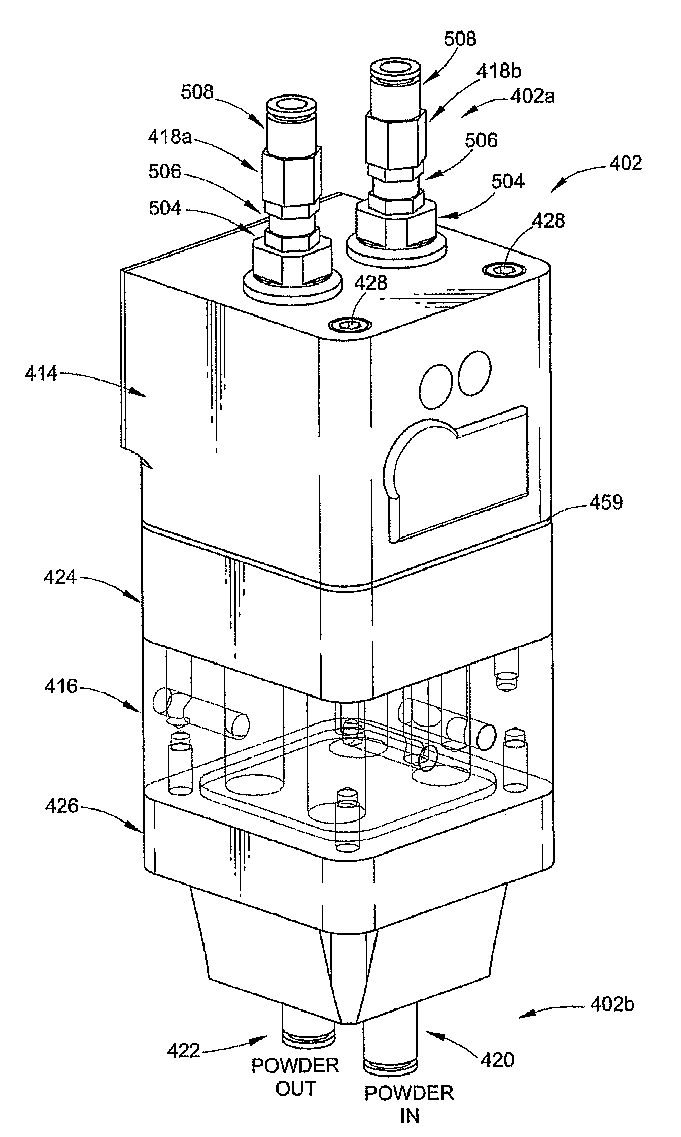 Dense phase pump with single ended flow and purge