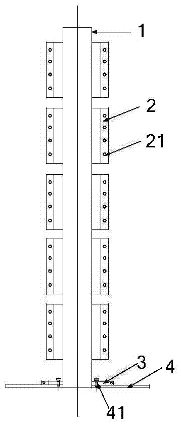 A device for suppressing pipe wall vibration and nozzle eddy current during jet flow in a water-filled pipe